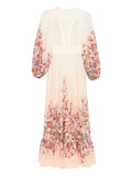 Zimmermann Floral Button Maxi Dress — Ivory — Size M — Front View