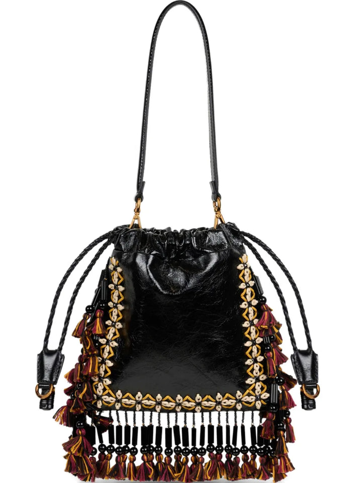 Etro Kalispera Fringing Leather Small Shoulder Bag — Same as shown — Size One Size — Front View