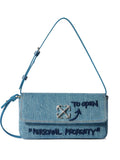 Off White Jitney 07 Denim Arrow Bag — Same as shown — Size One Size — Front View