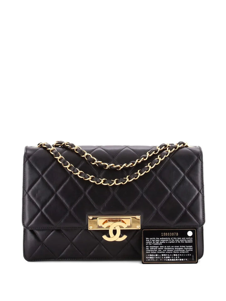 Chanel Pre Owned Golden Class Flap Bag Quilted Lambskin Large Shoulder Bag — Same as shown — Size One Size — Back View