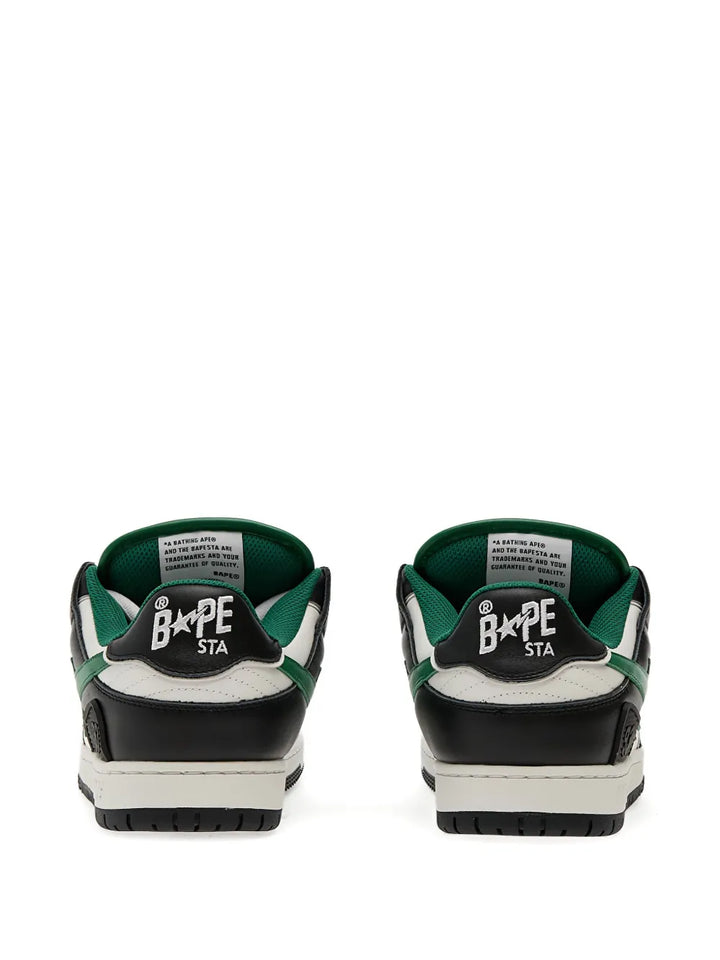 A Bathing Ape?Sk8 Sta Sneakers — Black — Size US M 3.5 - US W 5 — Back View