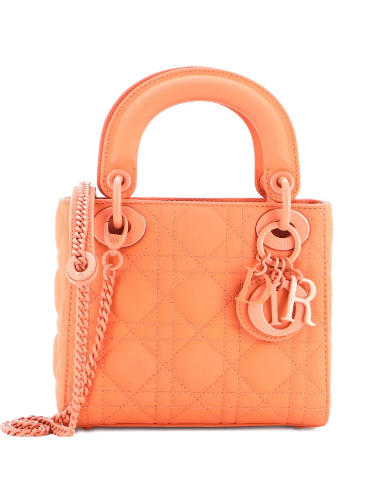 Christian Dior Pre Owned Ultra Matte Lady Dior Chain Bag Cannage Quilt Calfskin Mini Shoulder Bag — Same as shown — Size One Size — Front View