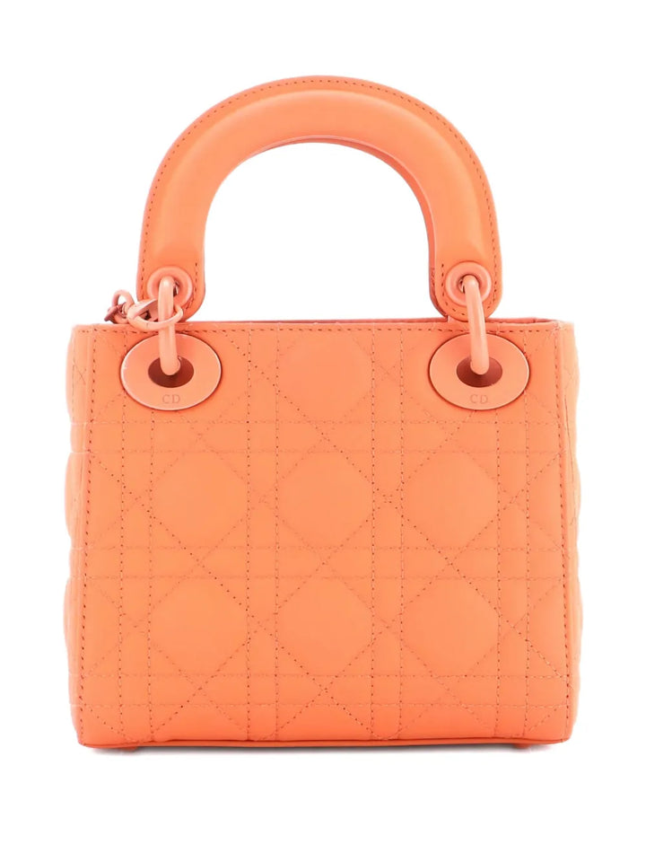 Christian Dior Pre Owned Ultra Matte Lady Dior Chain Bag Cannage Quilt Calfskin Mini Shoulder Bag — Same as shown — Size One Size — Side View