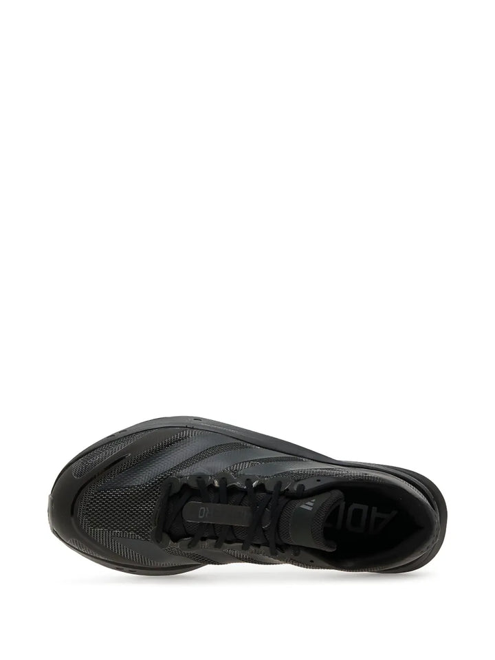 adidas Adizero Boston 13 Striped Sneakers — Black — Size US M 3.5 - US W 5 — Top View