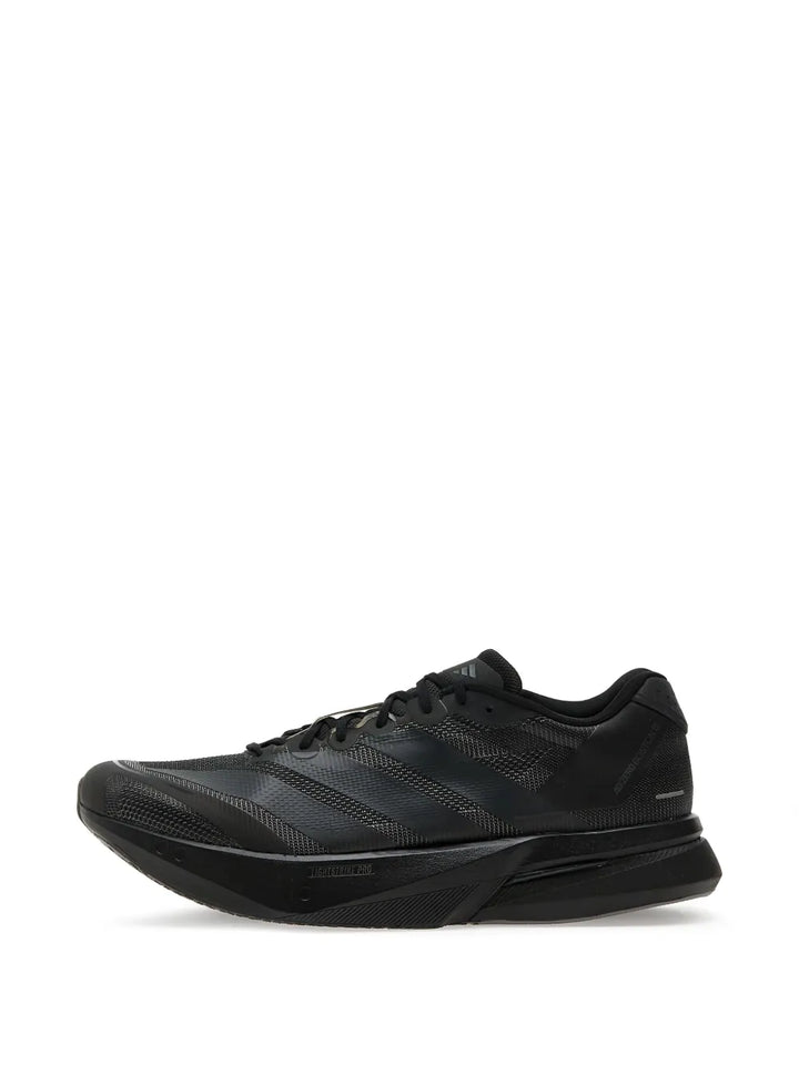 adidas Adizero Boston 13 Striped Sneakers — Black — Size US M 3.5 - US W 5 — Detail View