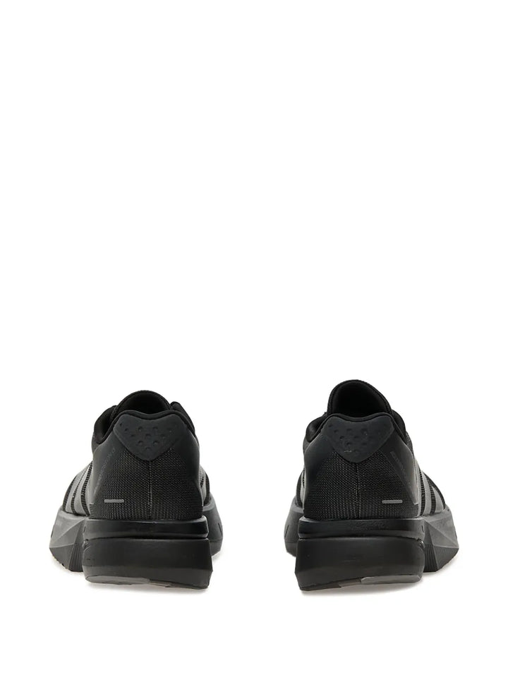 adidas Adizero Boston 13 Striped Sneakers — Black — Size US M 3.5 - US W 5 — Back View