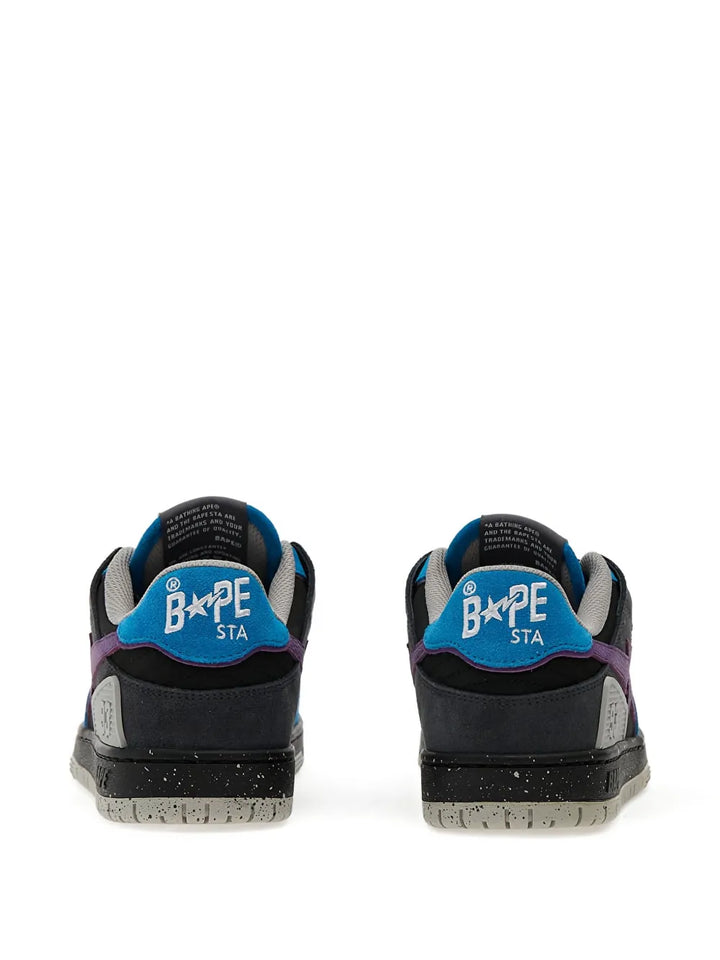 A Bathing Ape?Star-Appliqu?Sneakers — Blue — Size US M 3.5 - US W 5 — Back View