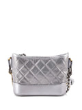 Chanel Pre Owned Gabrielle Quilted Metallic Aged Calfskin Small Hobo Bag — Same as shown — Size One Size — Back View