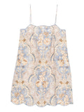 Zimmermann Daylight Scallop Mini Dress — Blue — Size M — Front View