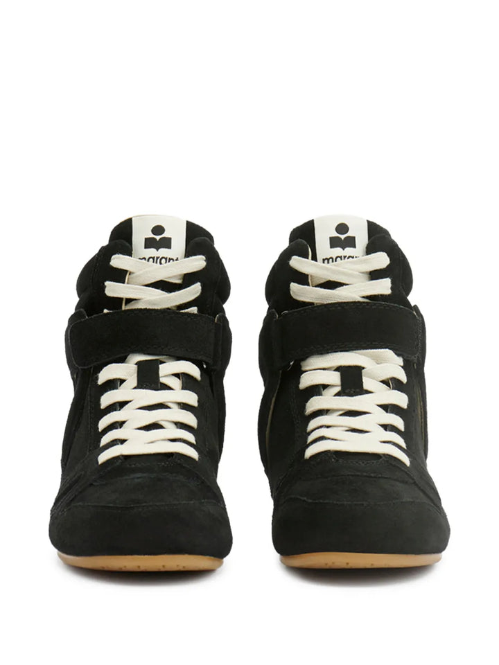 ISABEL MARANT Senny High Leather — Black — Size US M 3.5 - US W 5 — Top View