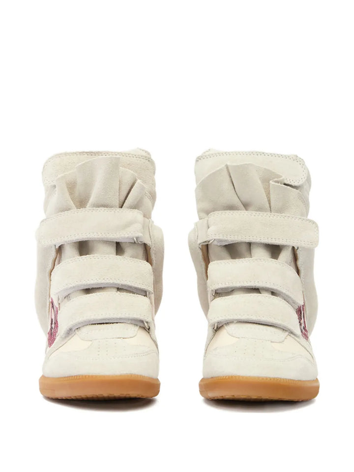ISABEL MARANT 50Mm Bekett Lips-Motif — Cream — Size US M 3.5 - US W 5 — Top View