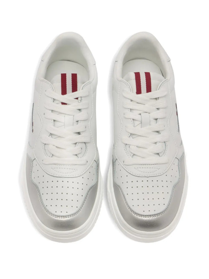 Bally Perforated Jasper Leather — White — Size US M 3.5 - US W 5 — Back View