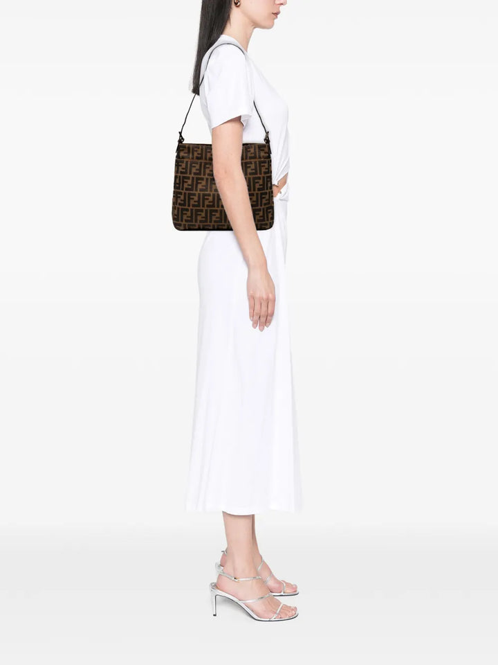 Fendi Pre Owned 2000 2010 Zucca Canvas Shoulder Bag — Same as shown — Size One Size — Side View