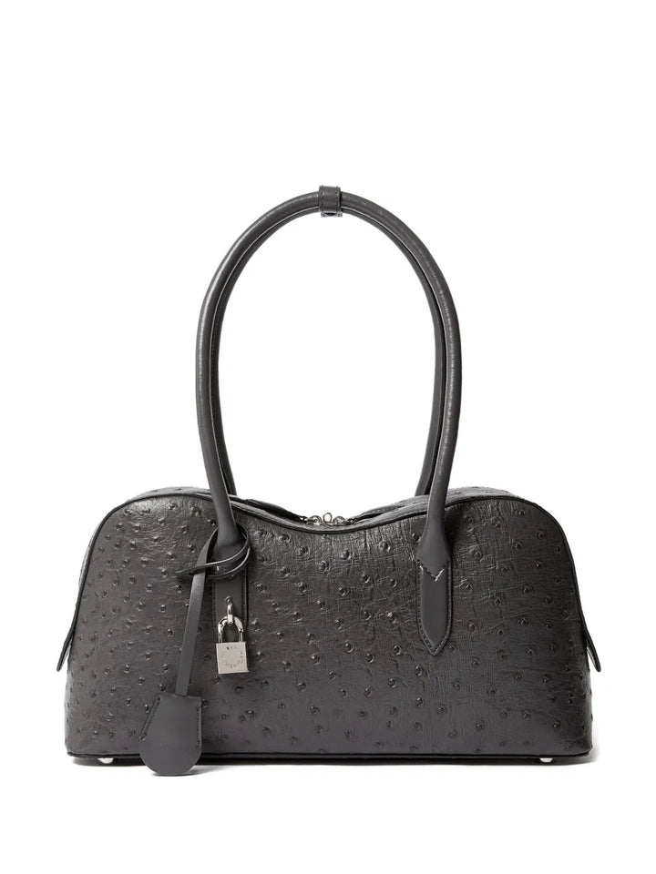 Stella Mccartney Ryder Ostrich Effect Padlock Shoulder Bag — Same as shown — Size One Size — Front View