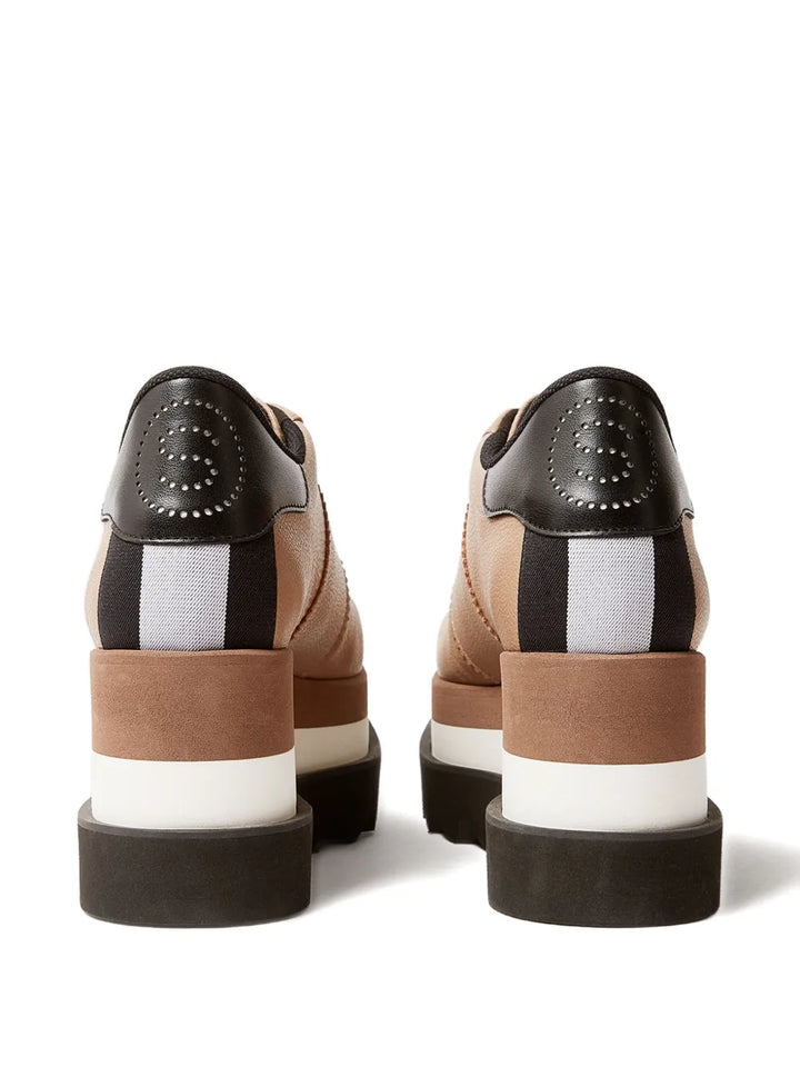Stella McCartney 55Mm Sneak-Elyse Platform — Light Brown — Size US M 3.5 - US W 5 — Back View