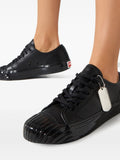 Kenzo Logo-Detail Leather — Black — Size US M 3.5 - US W 5 — Detail View