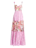 Agua By Agua Bendita Alanifloral Maxi Dress — Pink — Size XS — Front View