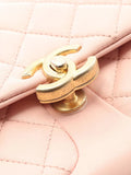 Chanel Pre Owned 2021 2025 Cc Quilted Lambskin Front Pocket Single Flap Shoulder Bag — Same as shown — Size One Size — Side View