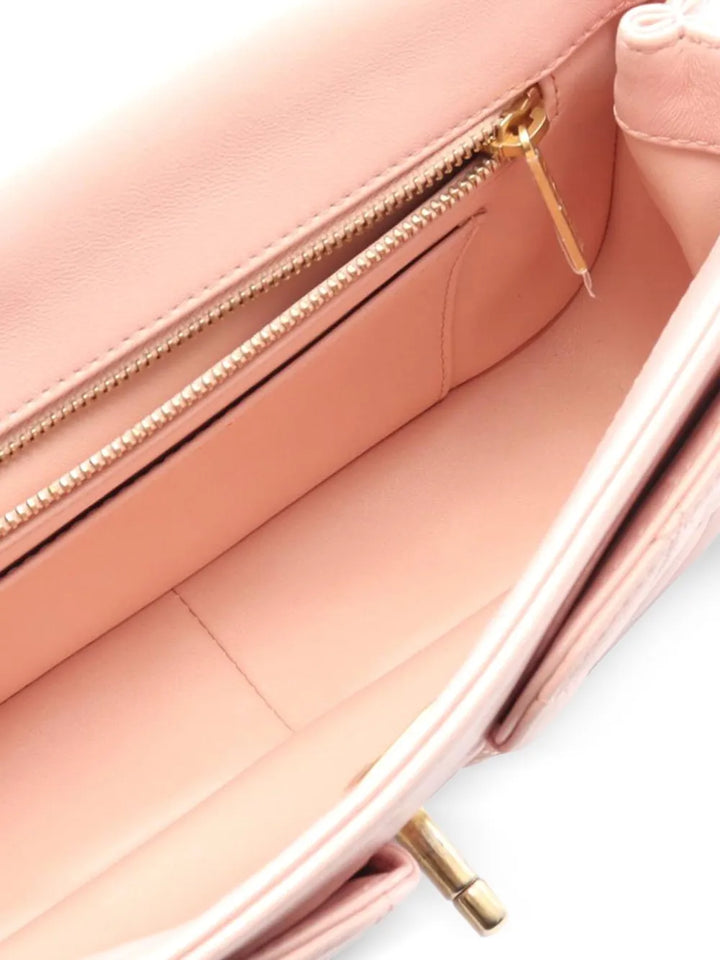 Chanel Pre Owned 2021 2025 Cc Quilted Lambskin Front Pocket Single Flap Shoulder Bag — Same as shown — Size One Size — Top View