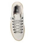 Lacoste Baseshot Suede Low-Top — White — Size US M 3.5 - US W 5 — Back View