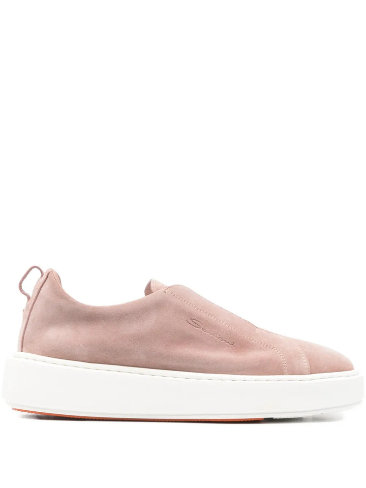 Santoni Suede — Pink — Size US M 3.5 - US W 5 — Front View