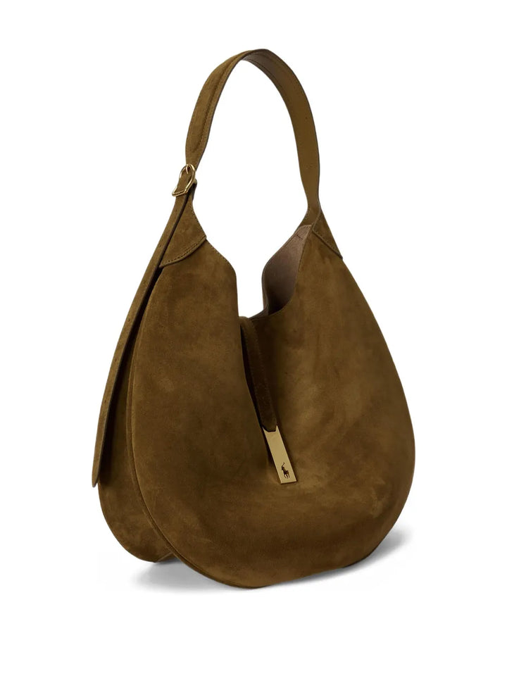 Polo Ralph Lauren Large Logo Plaque Shoulder Bag — Same as shown — Size One Size — Back View