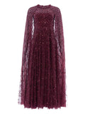 Needle Thread Heart Pattern Midi Dress — Same as shown — Size XL — Front View