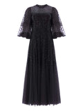 Needle Thread Sequin Embellishment Maxi Dress — Same as shown — Size S — Front View