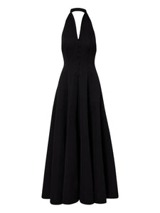 Staud Stella Maxi Dress — Black — Size S — Front View