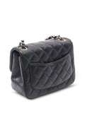 Chanel Pre Owned 2021 2025 Mini Lambskin Square Single Flap Shoulder Bag — Same as shown — Size One Size — Back View