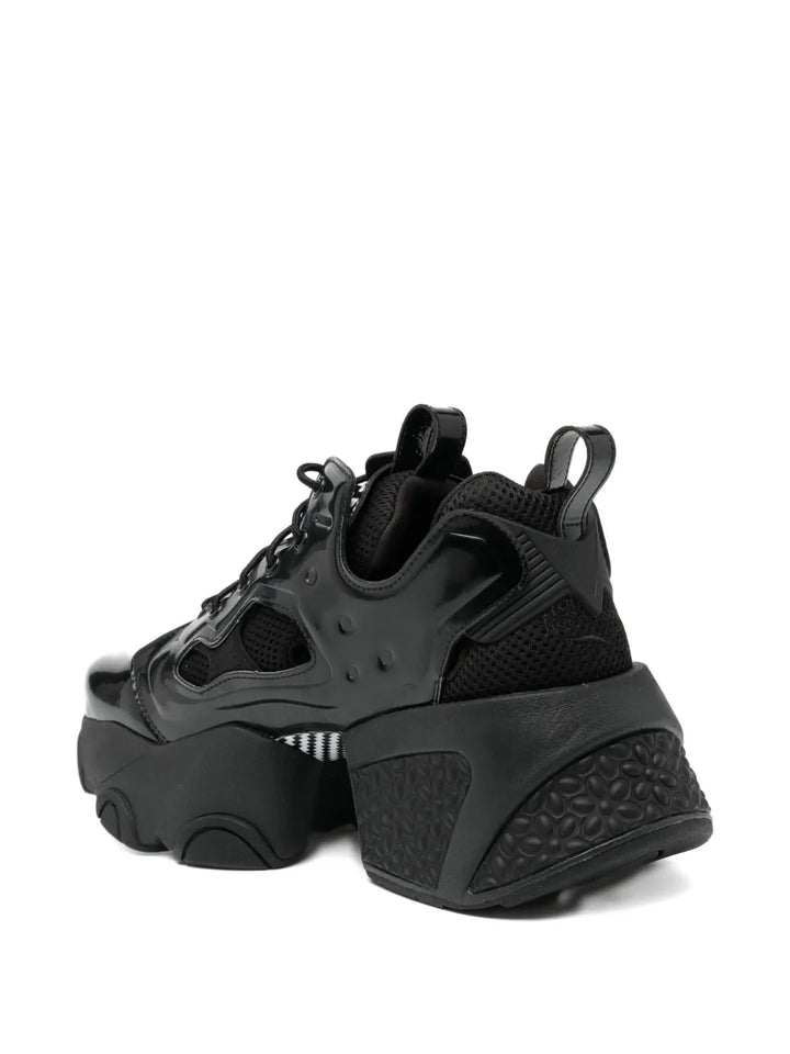 Noir Kei Ninomiya X Reebok Lace-Up Trainers — Black — Size US M 3.5 - US W 5 — Back View