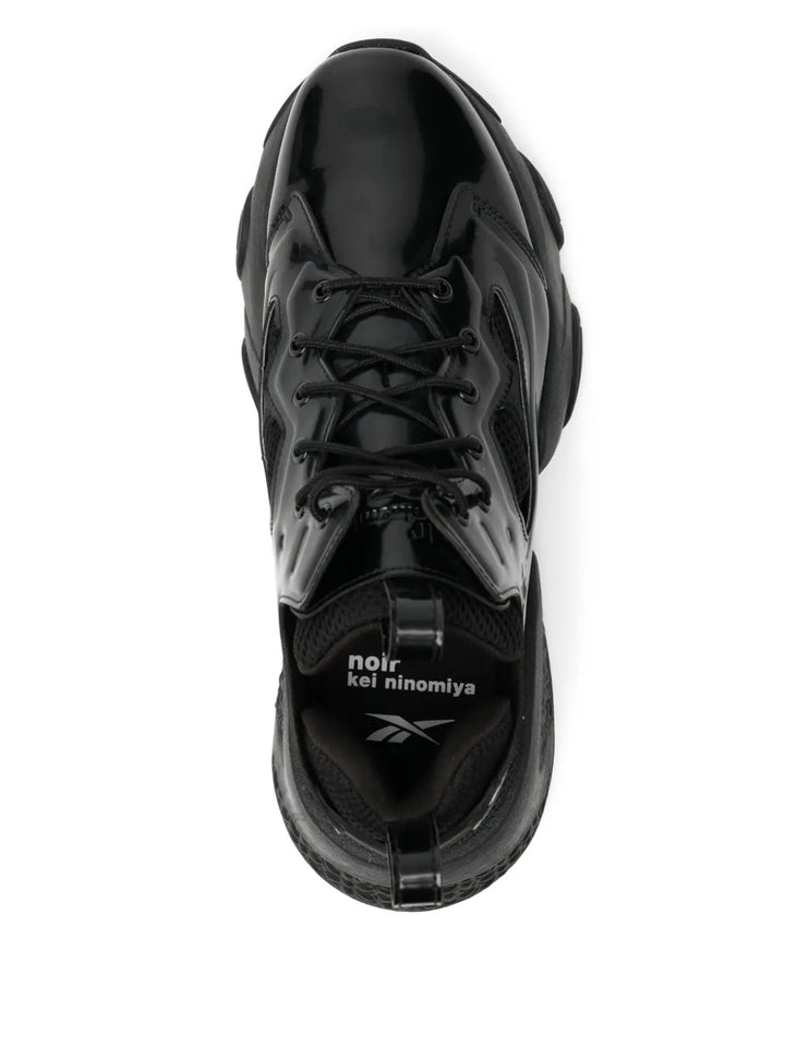 Noir Kei Ninomiya X Reebok Lace-Up Trainers — Black — Size US M 3.5 - US W 5 — Top View