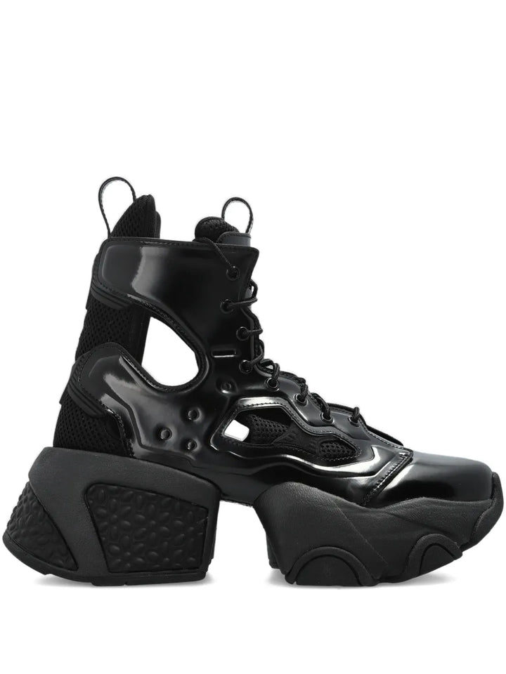 Noir Kei Ninomiya X Comme Des Gar ns Cut-Out Platform — Black — Size US M 3.5 - US W 5 — Front View