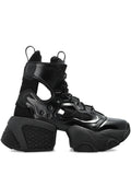 Noir Kei Ninomiya X Comme Des Gar ns Cut-Out Platform — Black — Size US M 3.5 - US W 5 — Front View