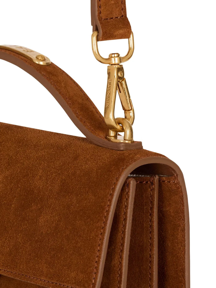 Balmain B Buzz 24 Suede Shoulder Bag — Same as shown — Size One Size — Detail View