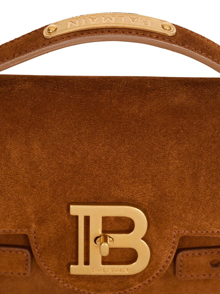 Balmain B Buzz 24 Suede Shoulder Bag — Same as shown — Size One Size — Top View