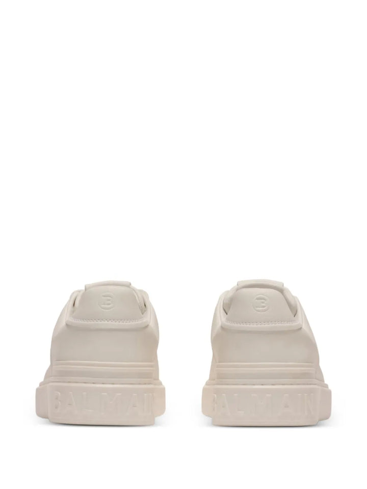 Balmain B-Court Lace-Up — White — Size US M 3.5 - US W 5 — Back View