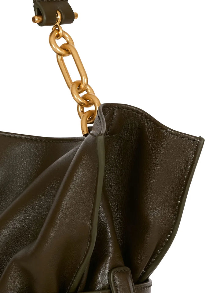 Balmain Medium Anthem Leather Shoulder Bag — Same as shown — Size One Size — Top View