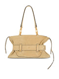 Balmain Anthem Suede Buckle Shoulder Bag — Same as shown — Size One Size — Back View