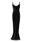 Balmain Jewel Embellished Velvet Dress — Black — Size S — Front View