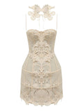 Zimmermann Rebellion Filigree Mini Dress — Cream — Size XL — Front View
