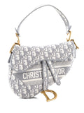 Christian Dior Pre Owned Saddle Handbag Logo Embroidered Oblique Canvas Medium Shoulder Bag — Same as shown — Size One Size — Front View