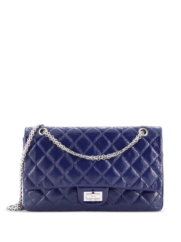 Chanel Pre Owned Reissue 255 Flap Bag Quilted Crinkled Patent 227 Shoulder Bag — Same as shown — Size One Size — Front View