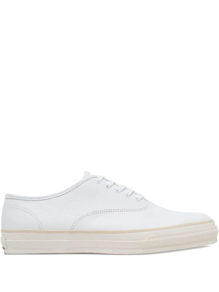 Comme Des Gar ns Comme Des Gar ns Leather Vulcanized Lace-Up — White — Size US M 3.5 - US W 5 — Front View