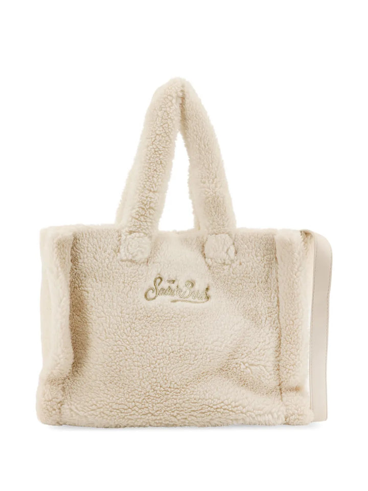 Mc2 Saint Barth Colette Teddy Texture Logo Embroidered Shoulder Bag — Same as shown — Size One Size — Side View