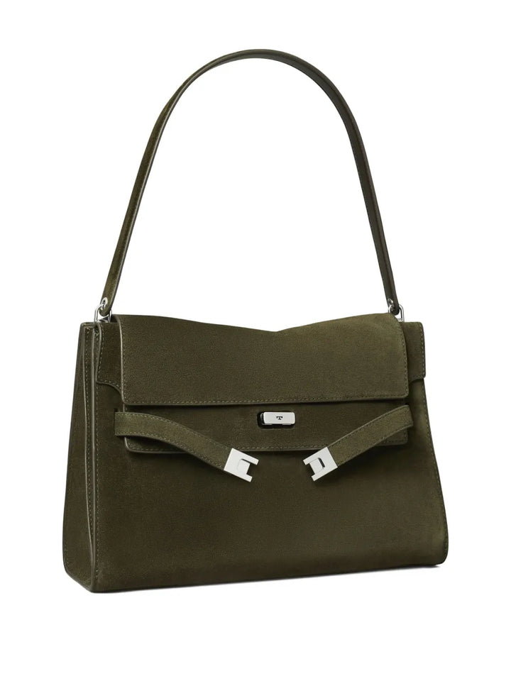 Tory Burch Large Lee Radziwill Suede Shoulder Bag — Same as shown — Size One Size — Back View