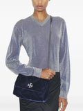 Tory Burch Small Kira Diamond Quilted Velvet Shoulder Bag — Same as shown — Size One Size — Side View