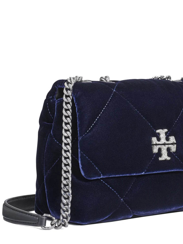 Tory Burch Small Kira Diamond Quilted Velvet Shoulder Bag — Same as shown — Size One Size — Top View