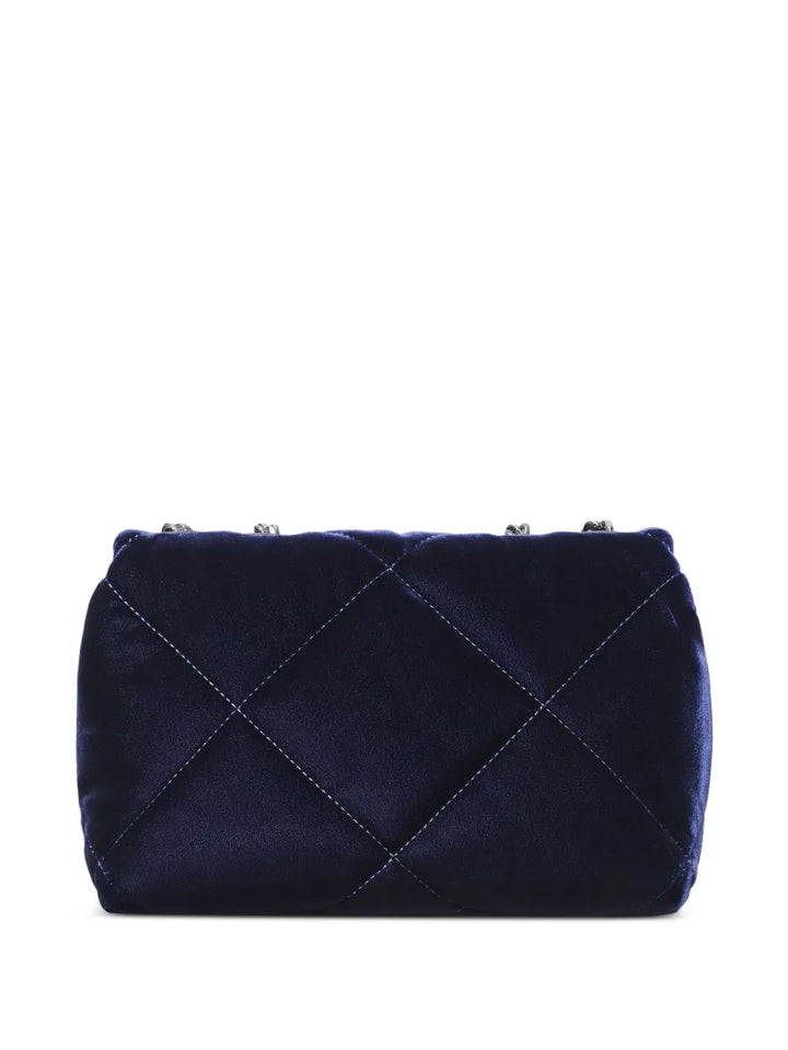 Tory Burch Small Kira Diamond Quilted Velvet Shoulder Bag — Same as shown — Size One Size — Back View