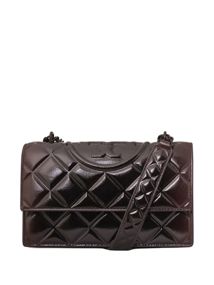 Tory Burch Small Fleming Quilted Patent Shoulder Bag — Same as shown — Size One Size — Front View